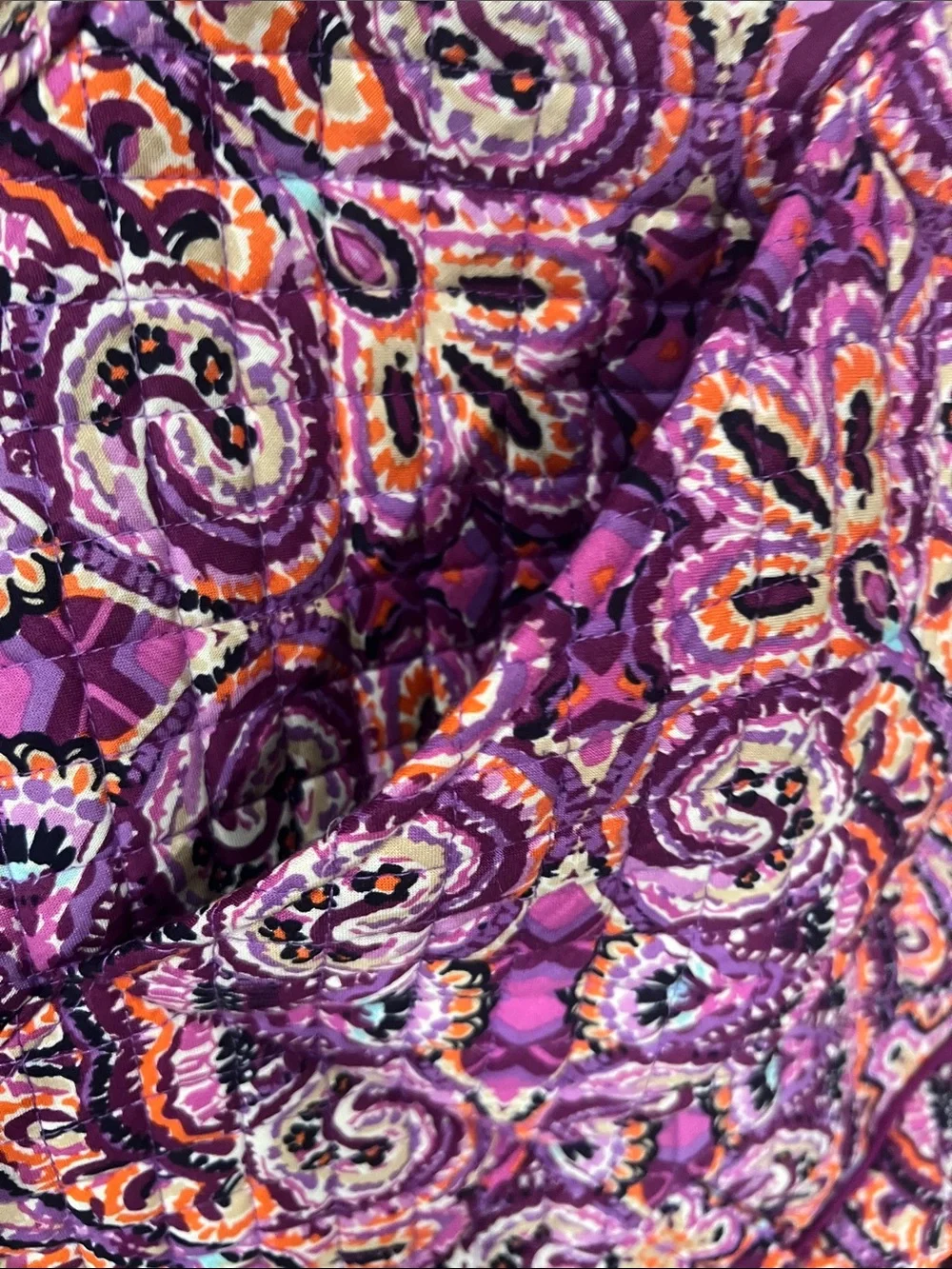 Vera Bradley Purple Quilted Paisley Shoulder Bag